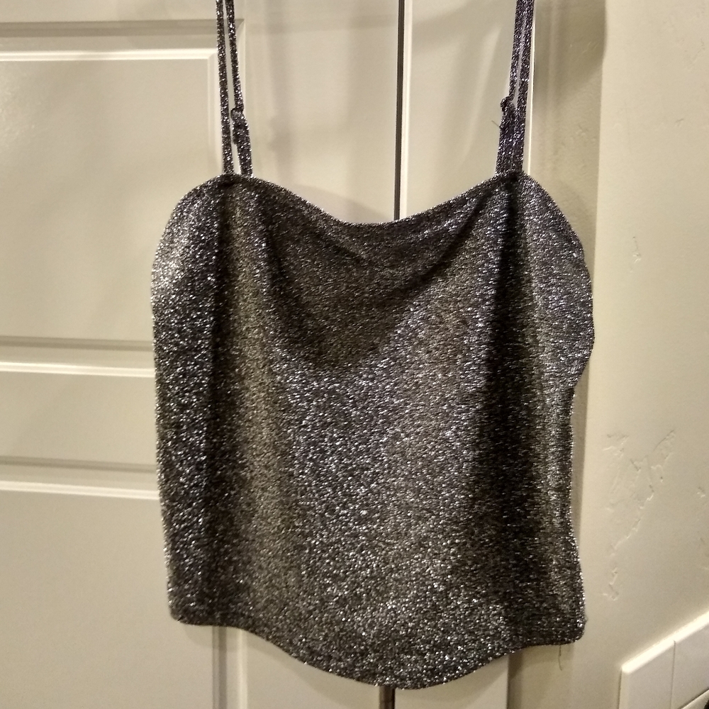 Glittery spaghetti strap shirt